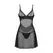 Obsessive Stelisa Chemise & Thong Set Black L/XL - Podesivi dizajn