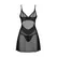 Obsessive Stelisa Set Black S/M - Prozirna košuljica i tanga, podesive naramenice