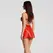 Obsessive Aliosa Set Donjeg Veša Crveni S/M - Hemiza & Tanga, Podesiv Kroj