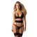 Obsessive Nutris Lace Pojas za Podvezice Black XL/2XL Podesiv Elegantan Dizajn