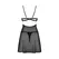 Obsessive Nutris Babydoll & Thong Crni M/L - Elegantan Čipkani Lingerie Set