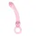 Nobu Rose Slider Pink Glass Intimate Device - Curved, Hypoallergenic, 19cm