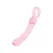Nobu Rose Slider Pink Glass Intimate Device - Curved, Hypoallergenic, 19cm