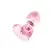 Nobu Rose Heart Glass Plug Pink - Decorative Borosilicate Model