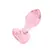 Nobu Rose Heart Glass Plug Pink - Decorative Borosilicate Model