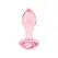 Nobu Rose Heart Glass Plug Pink - Decorative Borosilicate Model