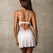 Obsessive Alissium Chemise & Thong Set White XL/2XL Minimalist Design