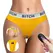 BITCH Vibrating Panty Set M/L with Remote Control, Black Cotton Blend