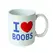 I Love Boobs Šolja Bela 400 ml - Humoristična Štampana Keramička Šolja, Bezbedna za Mašinu za Sudove