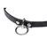 Collared Vixen Slim PU Leather Choker with Silver O-Ring, Black, Adjustable