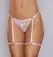 Say It With Garters Lace Thong Pink Adjustable OS Garter Bands