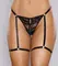 Say it with Garters Lace Thong OS Black - Adjustable Lace Lingerie Set