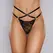 Fantasy Lingerie Cherished Čipkana & Mrežasta tanga gaćica OS Podesiva Crna