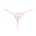 Dreamgirl Do Not Disturb Lace Thong Pink Adjustable Straps OS