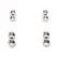 Prowler RED Magnetic Orbs Silver Set - 4 Pairs, Dual Sizes
