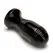 Rimba Ribbed Plug Black - Anatomical PVC Model, 11.4 cm