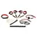 XR Brands Master Series Deluxe Bondaž Set Veganska Koža Crna/Crvena