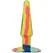 A-Play Groovy Silicone Anal Plug Multi-Color 12 cm - Health-Grade Material