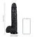 RealRock Black 33cm Anatomical Model with Base and Detailed Structure