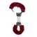 EasyToys Furry Adjustable Metal Handcuffs Red Soft Plush Finish