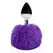 EasyToys Metal Plug with Soft Bunny Tail - Purple, Compact Size