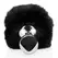 DiGiTails Black Metal Plug with Soft Bunny Tail - Compact Size