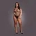 OSX body intimna odeća crna mrežasti dizajn plus size XL-4XL