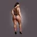 OSX body intimna odeća crna mrežasti dizajn plus size XL-4XL