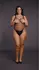 OSX body intimna odeća crna mrežasti dizajn plus size XL-4XL