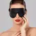 Leg Avenue Reversible Faux Leather Mask with Black Ribbons One Size