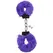 Doc Johnson Fluff Cuffs Intimate Restraints Soft Faux Fur Purple