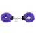 Doc Johnson Fluff Cuffs Intimate Restraints Soft Faux Fur Purple