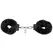 Pipedream Fluff Cuffs crne - Metalni sistem za sputavanje sa mekim omotačem