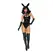 Bad Girl Bunny L Black - Velvet & Faux Leather Costume Set