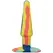 A-Play Groovy Silikonski Višebojni Čep 12 cm - Sužena Baza za Udobnost