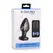 E-Stim Pro Silicone Vibrating Plug with Remote - 5 Modes, Black
