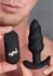 BANG Swirled Silicone Plug with Remote Control, USB Rechargeable, Black