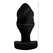 XR Brands Driller Swirled Vibrating Anal Plug Remote Silicone Black