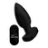 XR Brands Driller Vibrating Anal Plug with Remote, Black Silicone, Medium