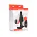 XR Brands Gyro R - Curved Vibrating Plug with Remote, Black, Silicone
