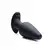 XR Brands Gyro R - Curved Vibrating Plug with Remote, Black, Silicone