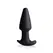 XR Brands Gyro R - Curved Vibrating Plug with Remote, Black, Silicone