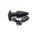 XR Brands Gyro R - Curved Vibrating Plug with Remote, Black, Silicone