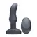 XR Brands Slim M Curved Plug with Rotating Beads & Remote, Black