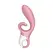 Satisfyer Hug Me intimni dvomotorni silikonski sistem roze Bluetooth