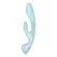Satisfyer Triple Oh Rabbit-Style Vibrator i Massage Wand, Silikon, Roze