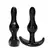 Ouch! No.80 Silikonski Set Analnih Čepova 4 Veličine Ergonomska Baza Crni