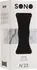Shots No.23 TPE Flexible Grip Intimate Device, Black, Ribbed Canal