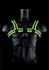 Ouch! Buckle Harness S/M - Adjustable Glow-in-the-Dark System