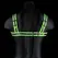 Ouch! Buckle Harness S/M - Adjustable Glow-in-the-Dark System
